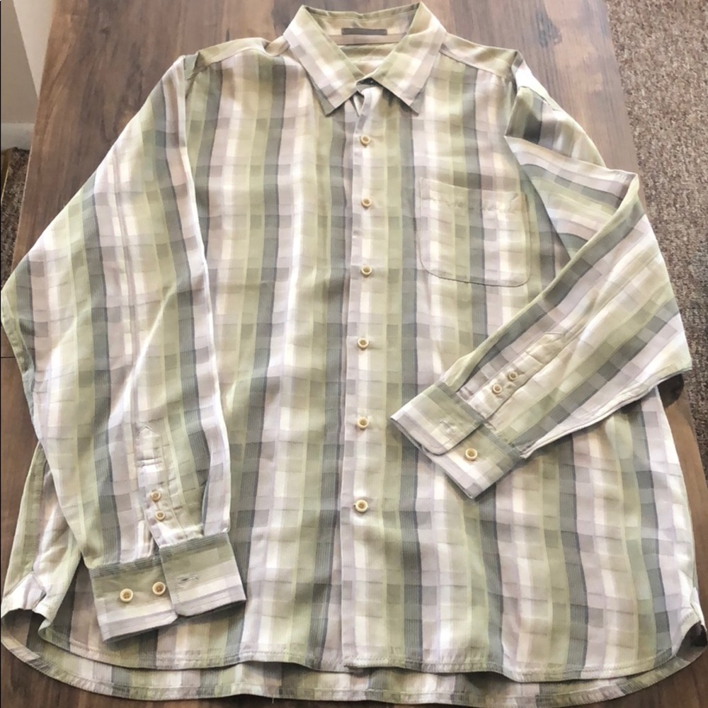 Tommy Bahama long sleeve button down dress xl